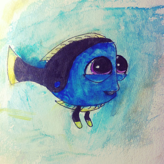320x320 Baby Dory Watercolor!! - Dory Watercolor