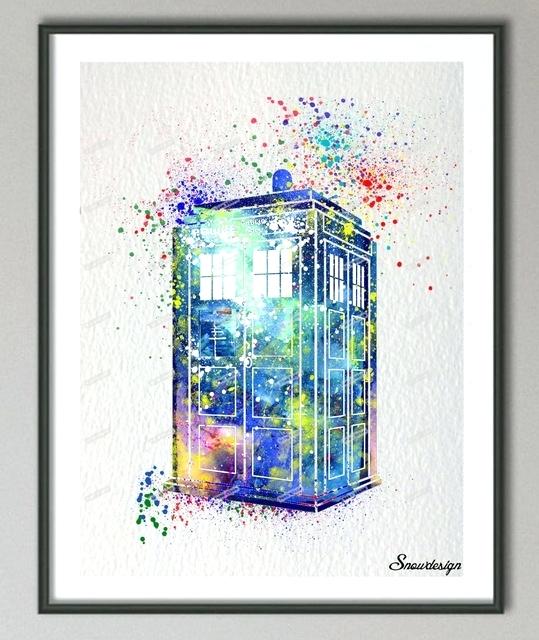 539x640 Dr Who Wall Art Best Wall Fresh Original Watercolor Doctor Who - Dr Who Watercolor