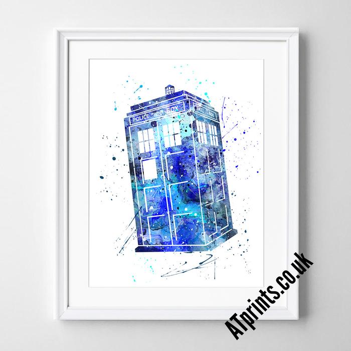 700x700 Dr Who Watercolour Art Print Atprints - Dr Who Watercolor