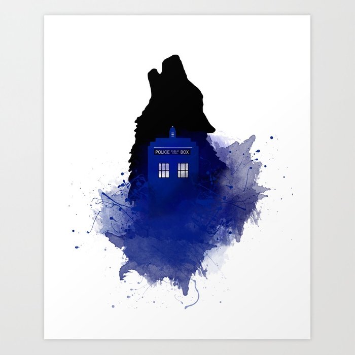 700x700 Dr.who, Art, Design, Dr. Who Art, Badwolf, Bad Wolf Art Print By - Dr Who Watercolor