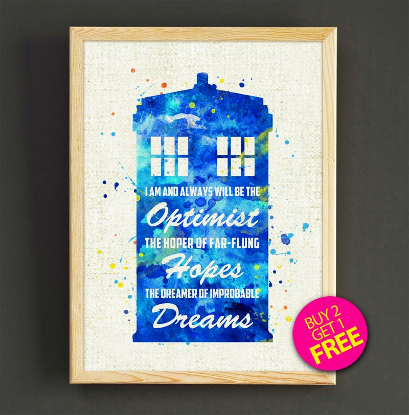 800x812 Wall Art Print Tardis Dr Who Watercolor Art Home Decor Etsy - Dr Who Watercolor