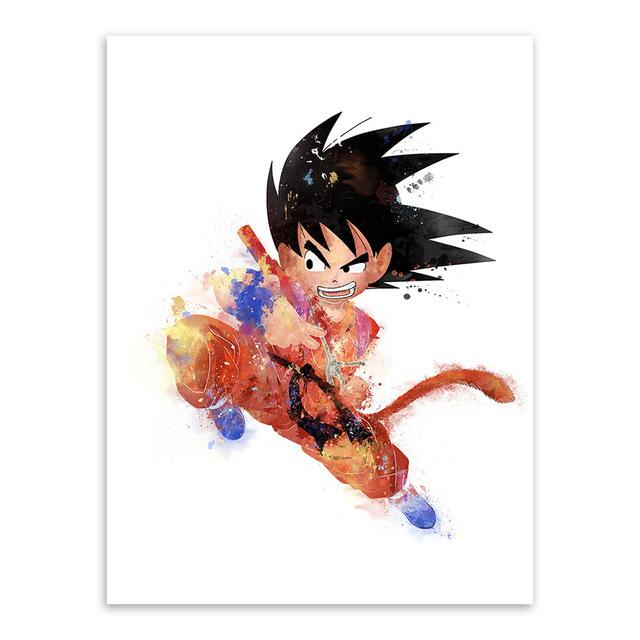 640x640 Watercolor Dragon Ball Z Posters Animefit - Dragon Ball Z Watercolor