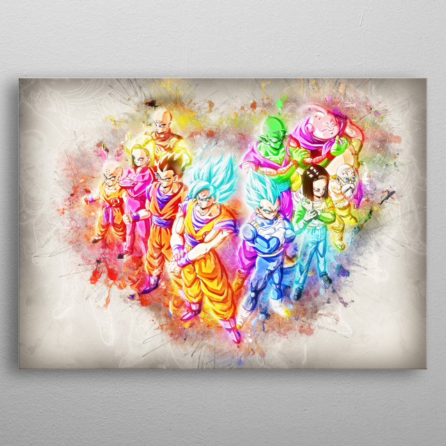 640x640 Dragon Ball Super By Vincent Labricq Displate - Dragon Ball Z Watercolor