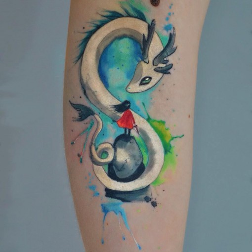 510x510 Magical Watercolor Dragon Tattoo Best Tattoo Ideas Gallery - Dragon Tattoo Watercolor