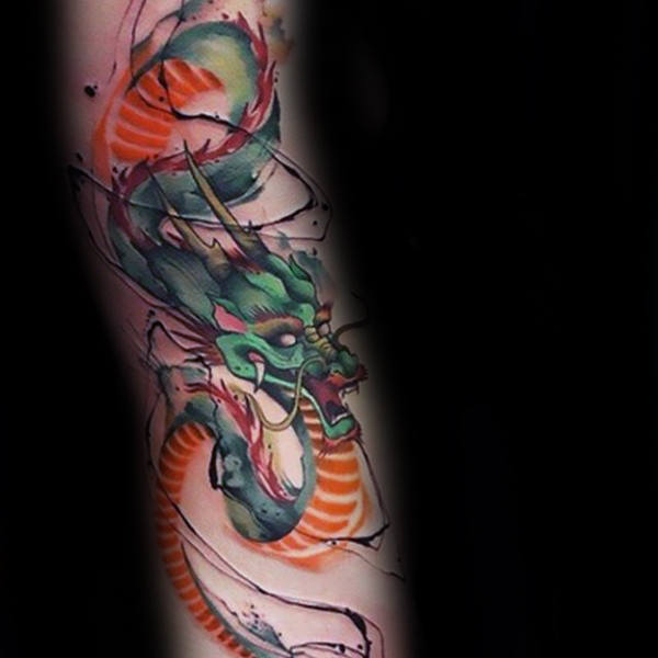 600x600 Watercolor Dragon Tattoo Designs, Ideas And Meaning Tattoos For You - Dragon Tattoo Watercolor