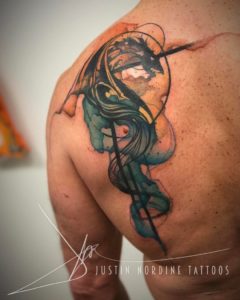 240x300 Watercolor Dragon Tattoo - Dragon Tattoo Watercolor