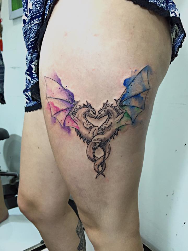 720x960 Artist Trung Tadashi - Dragon Tattoo Watercolor