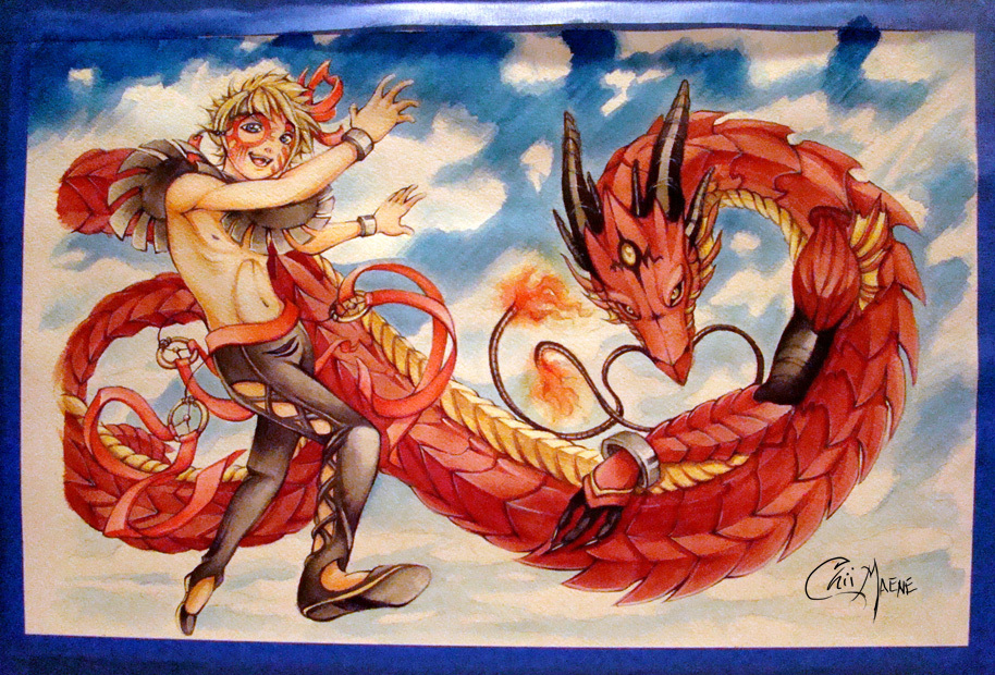 914x620 Ekua Dancer Dragon Watercolor By Darkmousysminion - Dragon Watercolor Paintings