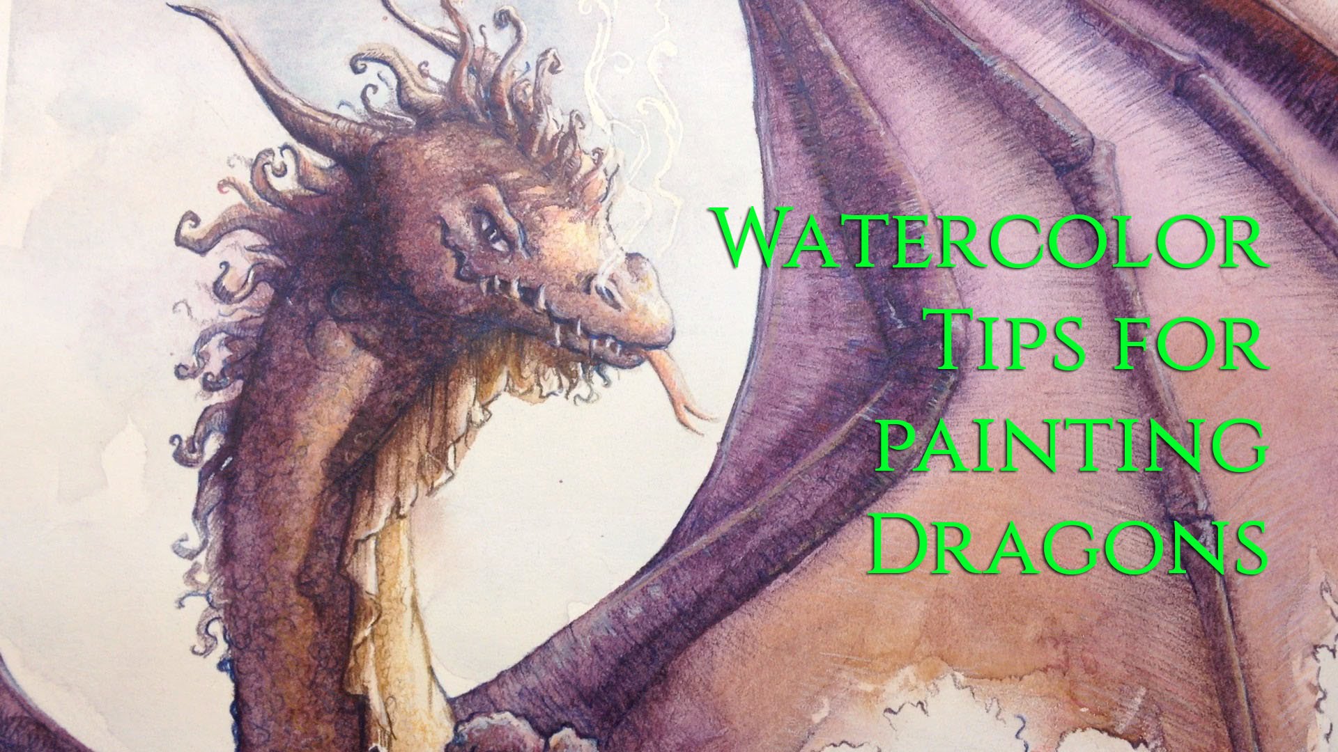 1920x1080 Watercolor Tips For Painting Dragons - Dragon Watercolor Paintings