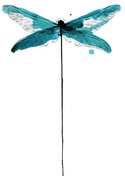 408x584 Watercolor Dragonfly - Dragonfly Watercolor Pictures