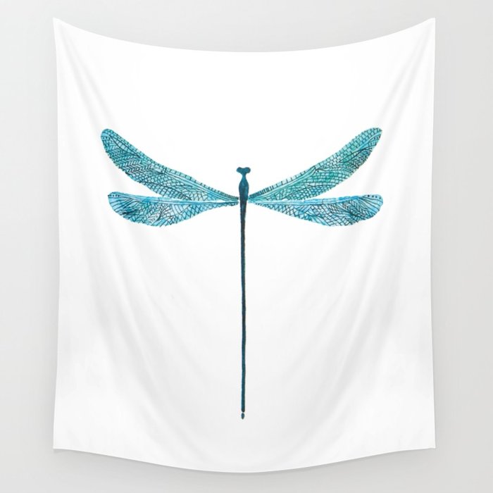 700x700 Dragonfly, Watercolor Wall Tapestry By Vapinx Society6 - Dragonfly Watercolor Pictures