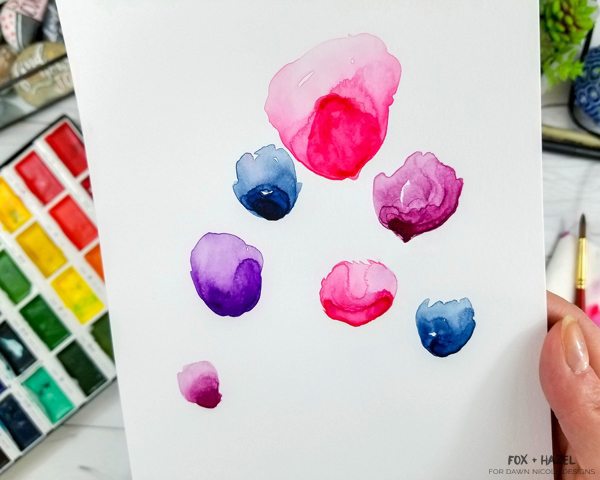600x480 Easy Watercolor Flowers Step By Step Tutorial Dawn Nicole - Drawing Watercolor Flowers