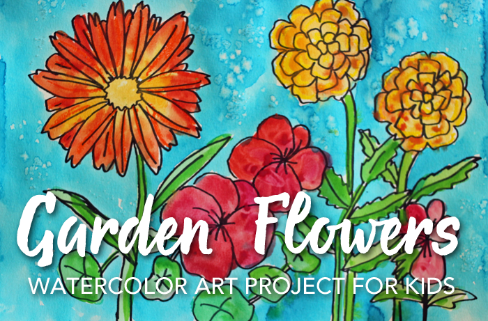 700x461 How To Draw Amp Paint Garden Flowers Video Deep Space Sparkle - Drawing Watercolor Flowers
