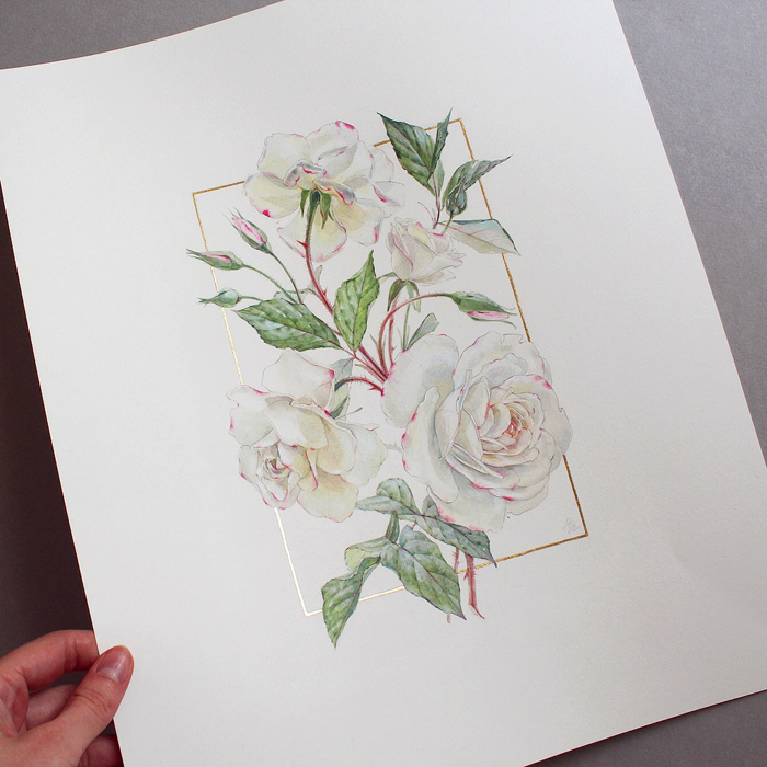 700x700 Watercolor Flowers On Behance - Drawing Watercolor Flowers
