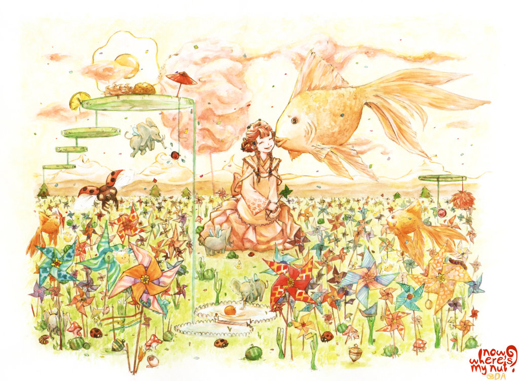 1024x752 Original Watercolor Dream By Nowwheresmynut - Dream Watercolor