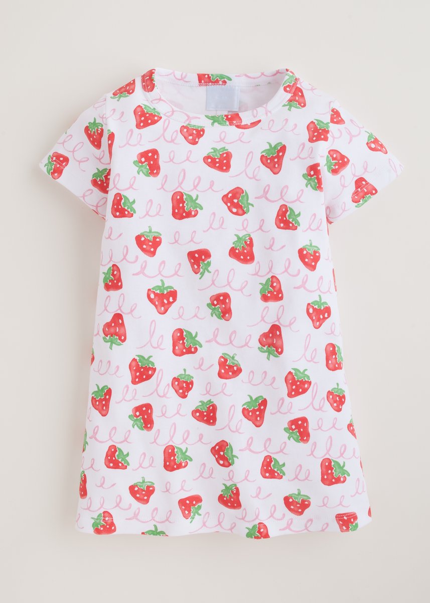 857x1200 Strawberry Watercolor Dress Little English - Dress Watercolor