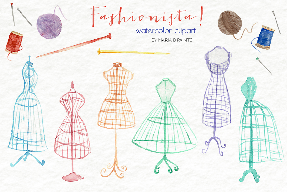 958x639 Watercolor Clip Art - Dress Watercolor