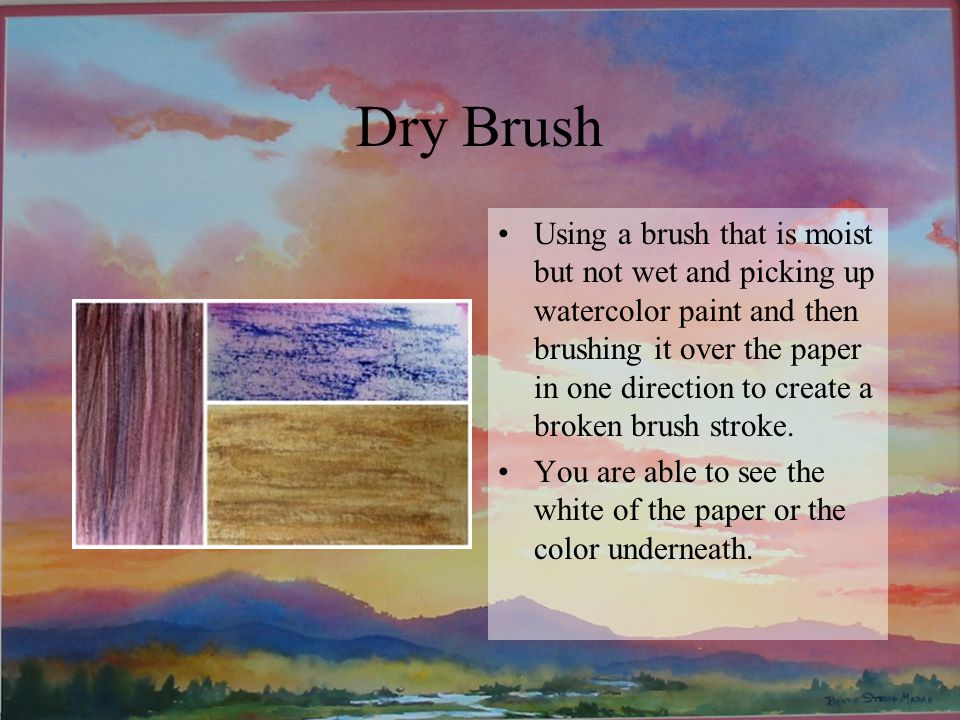 960x720 Watercolor Terms, Definitions, And Examples. Wet On Wet When You - Dry Brush Watercolor Painting