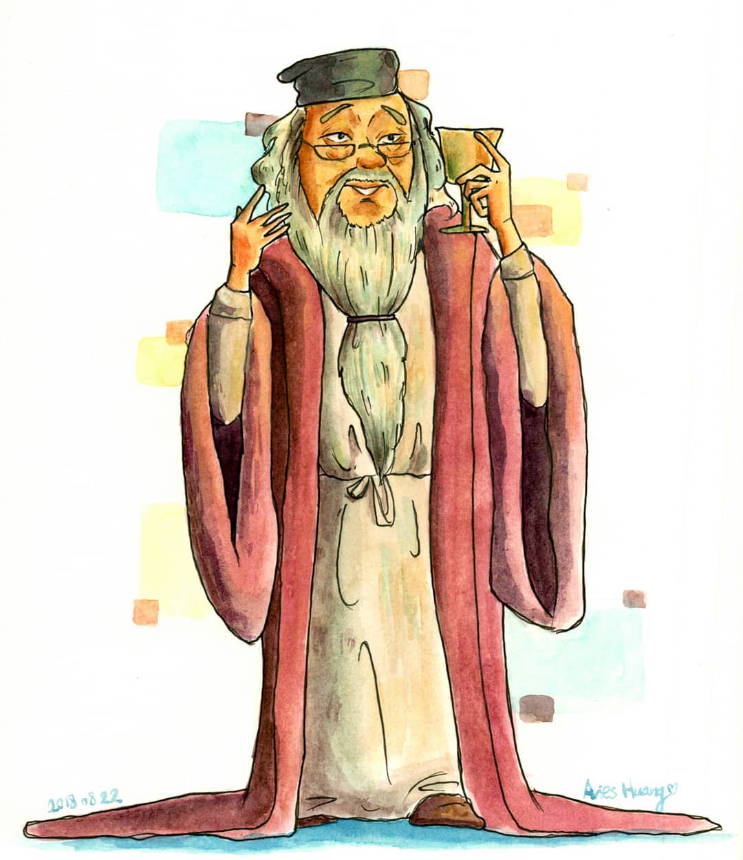 1080x1250 Harrypotterdumbledore - Dumbledore Watercolor