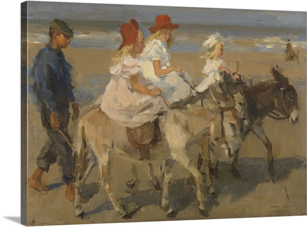 1000x740 Donkey Rides On The Beach, By Isaac Israels, C. 1890 1901. Dutch - Dutch Watercolor