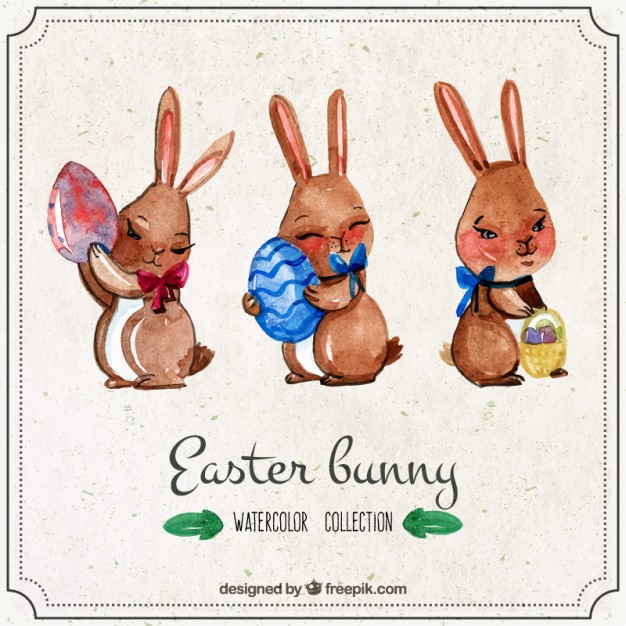 626x626 Watercolor Lovely Easter Bunny Stock Images - Easter Bunny Watercolor
