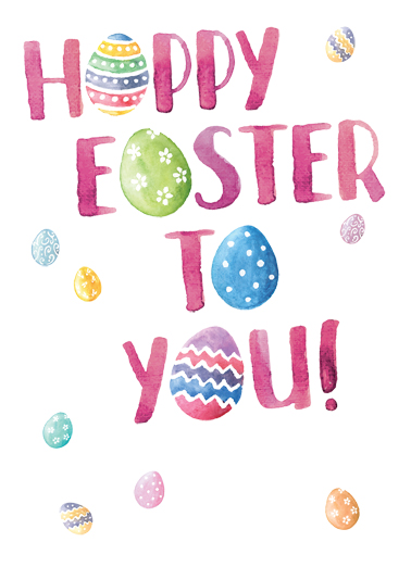 378x522 Funny Easter Ecard - Easter Watercolor