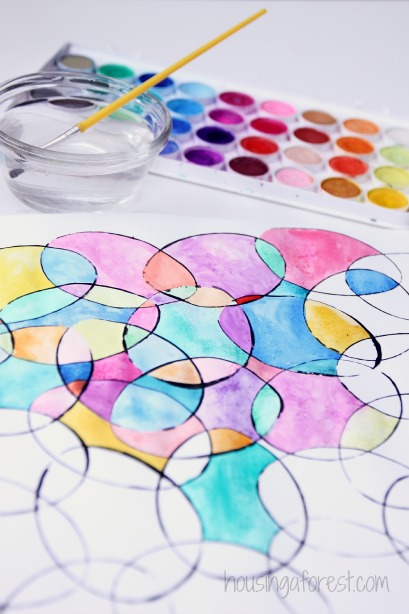 409x614 Easter Stained Glass Art Housing A Forest - Easter Watercolor Paintings