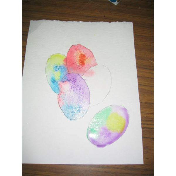 600x600 Watercolor Painting Techniques For An Easter Egg Art Project - Easter Watercolor Paintings