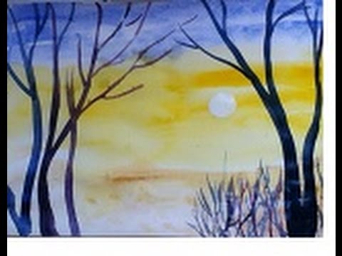 480x360 Beautiful Scenery Painting In Simple Steps - Easy Beautiful Watercolor Paintings