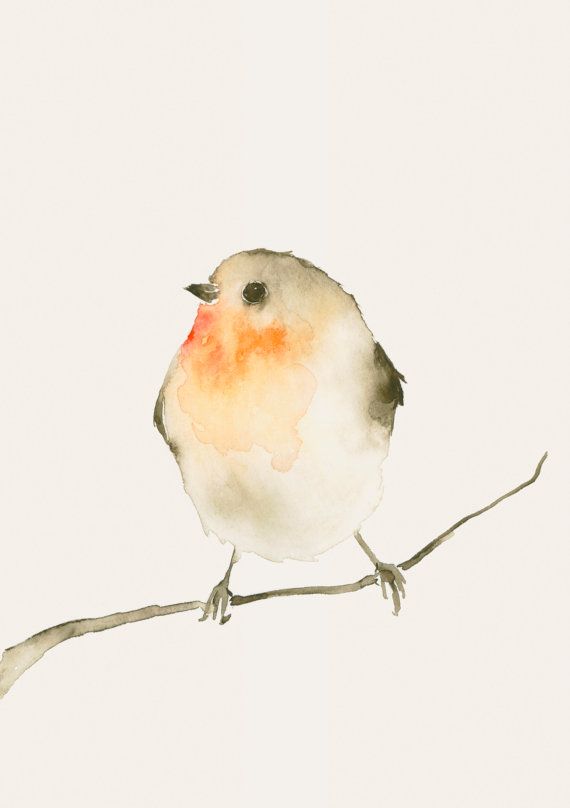 570x808 Watercolor Bird Art Print From Original Watercolor In 2018 Decor - Easy Watercolor Birds