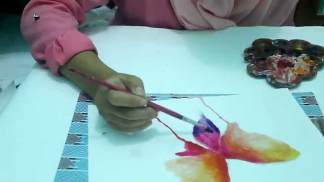 1280x720 How To Draw A Beautiful Butterfly With Watercolor - Easy Watercolor Paintings Of Butterflies