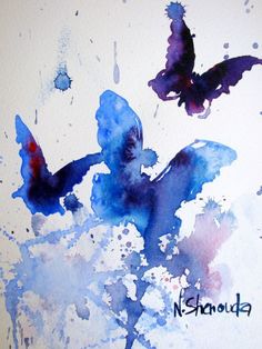 236x314 Butterfly Print - Easy Watercolor Paintings Of Butterflies