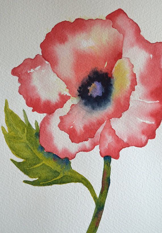 570x818 Image Result For Simple Negative Paintings With Watercolor High - Easy Watercolor Paintings Of Flowers