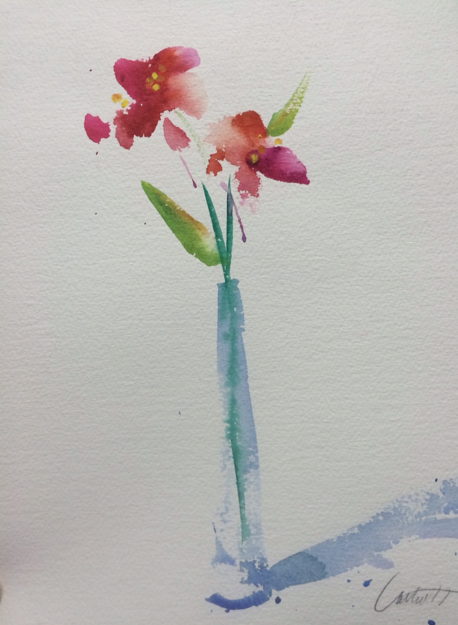 938x1280 Simple Flowers Watercolor Painting - Easy Watercolor Paintings Of Flowers