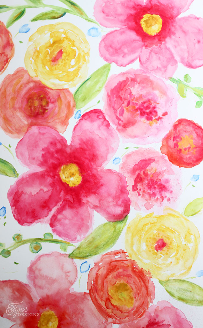 easy watercolor paintings of flowers 4
