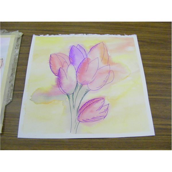 600x600 Easy Watercolor Art Project For Fall Or Spring Leaves Or Flowers - Easy Watercolor Paintings Of Flowers