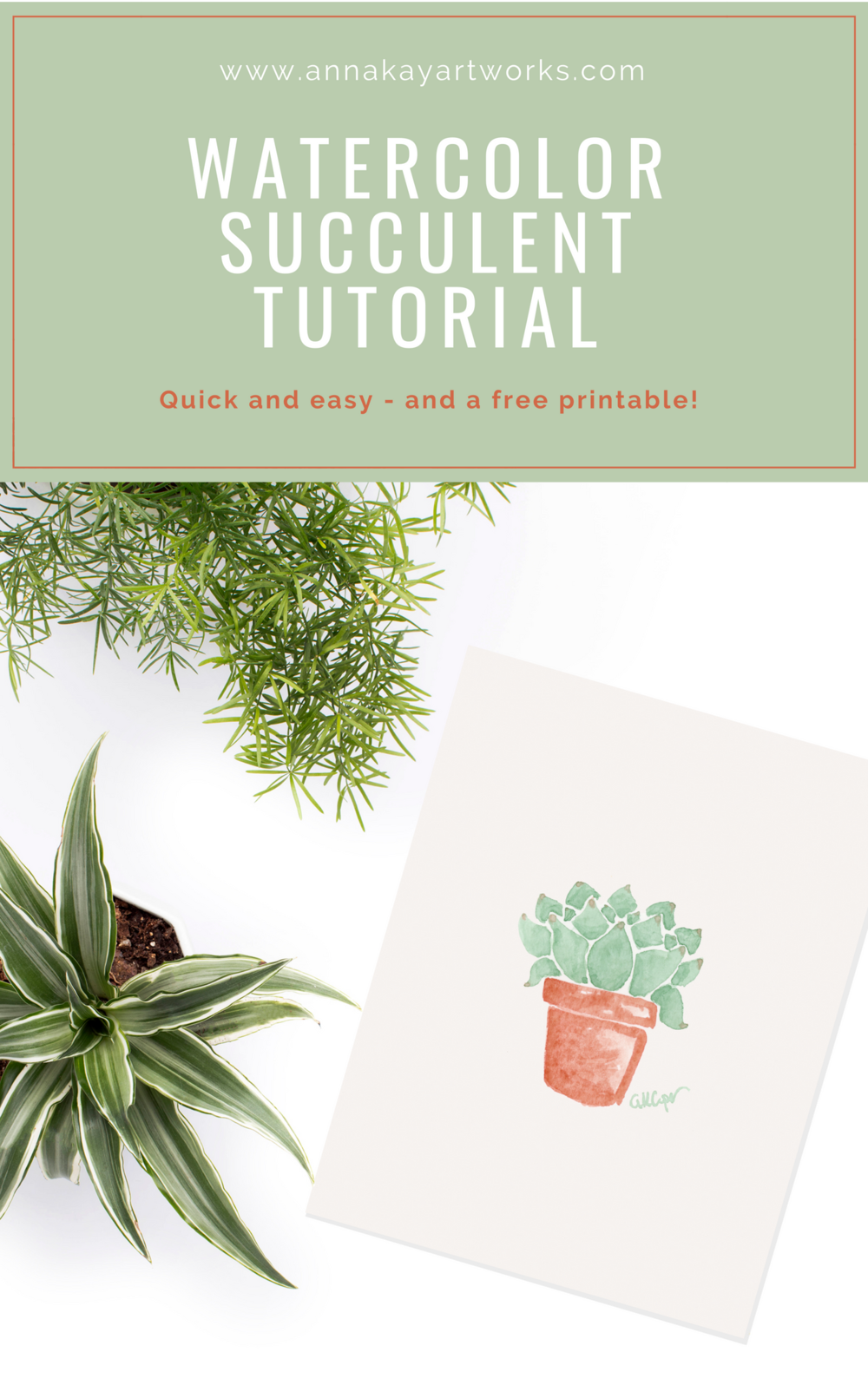1000x1596 How To Quick Amp Easy Watercolor Succulent Anna Kay Artworks - Easy Watercolor Pictures