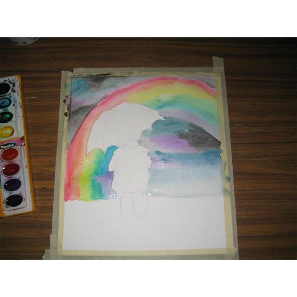 600x600 Step By Visual Step Watercolor Painting Project Paint A Rainbow - Easy Watercolor Pictures To Paint