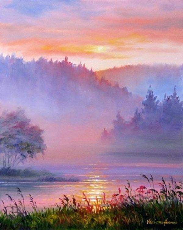 600x752 How To Paint A Landscape For Beginners Flyingangels.club - Easy Watercolor Pictures To Paint