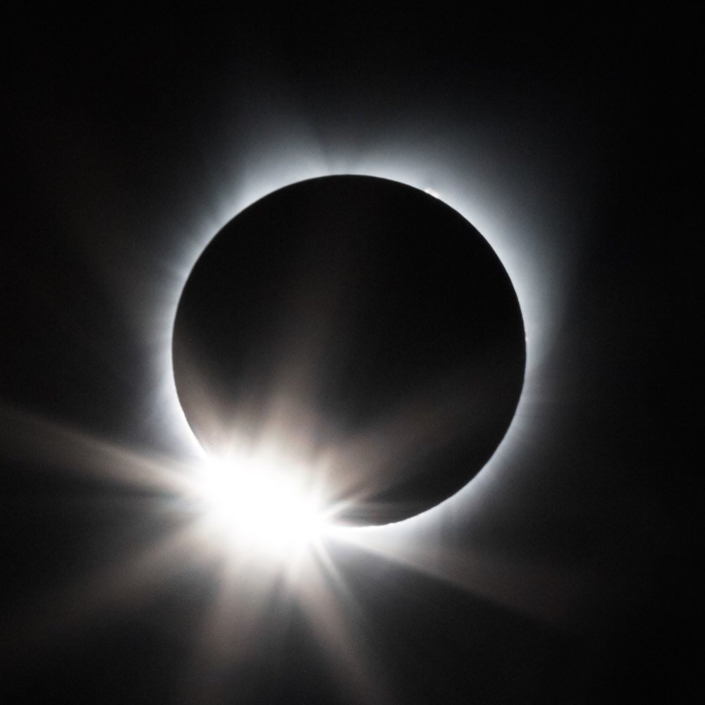 1000x1000 Total Solar Eclipse Original Painting Watercolor Black White Etsy - Eclipse Watercolor