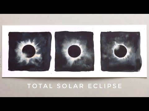 480x360 Total Solar Eclipse - Eclipse Watercolor