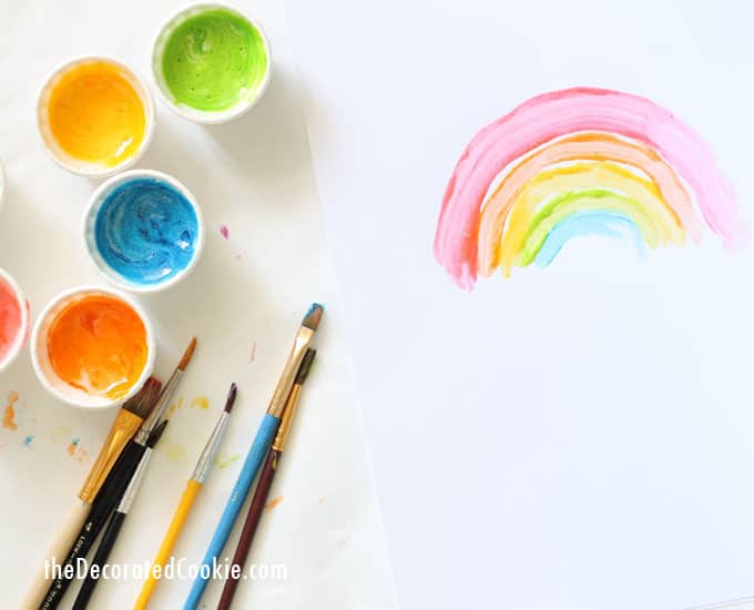 680x550 Marshmallow Paint Edible Rainbow Paints For Kid Friendly Cookie - Edible Watercolor Paint