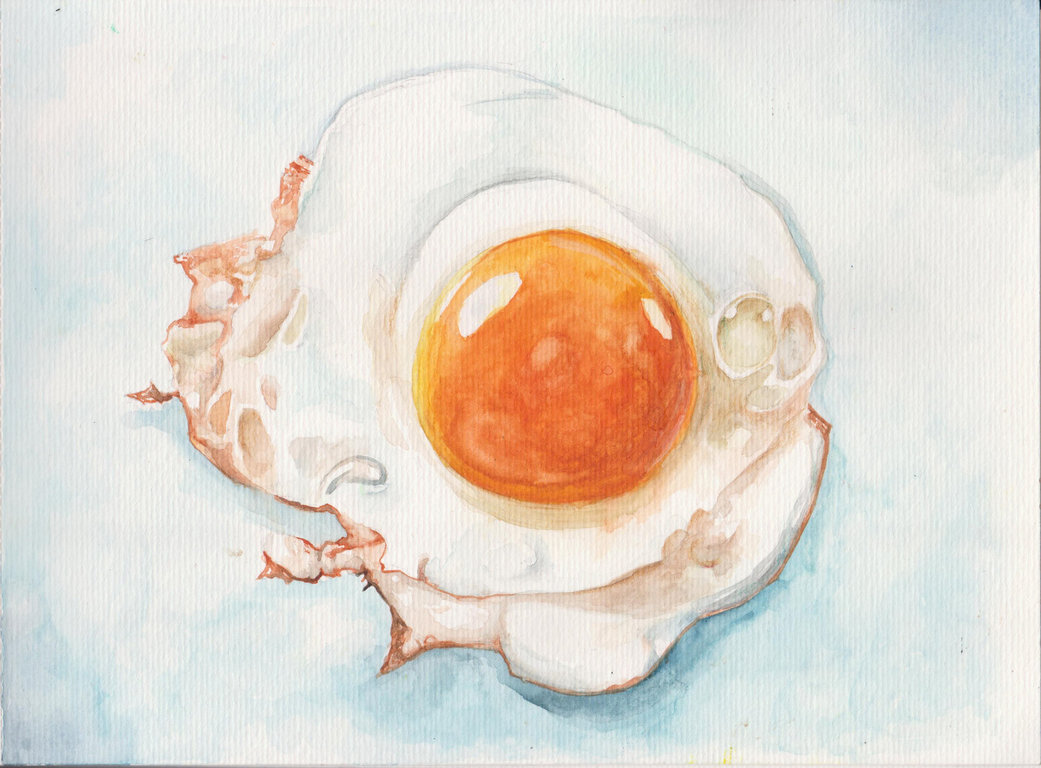 1041x768 Egg (Watercolor) By K Arax - Egg Watercolor