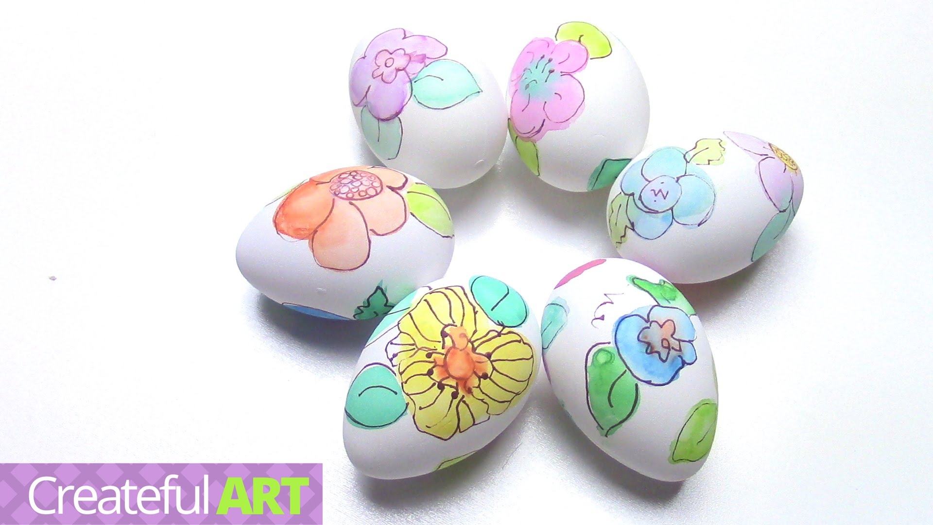 1920x1080 How To Paint Floral Easter Eggs With Watercolors - Egg Watercolor