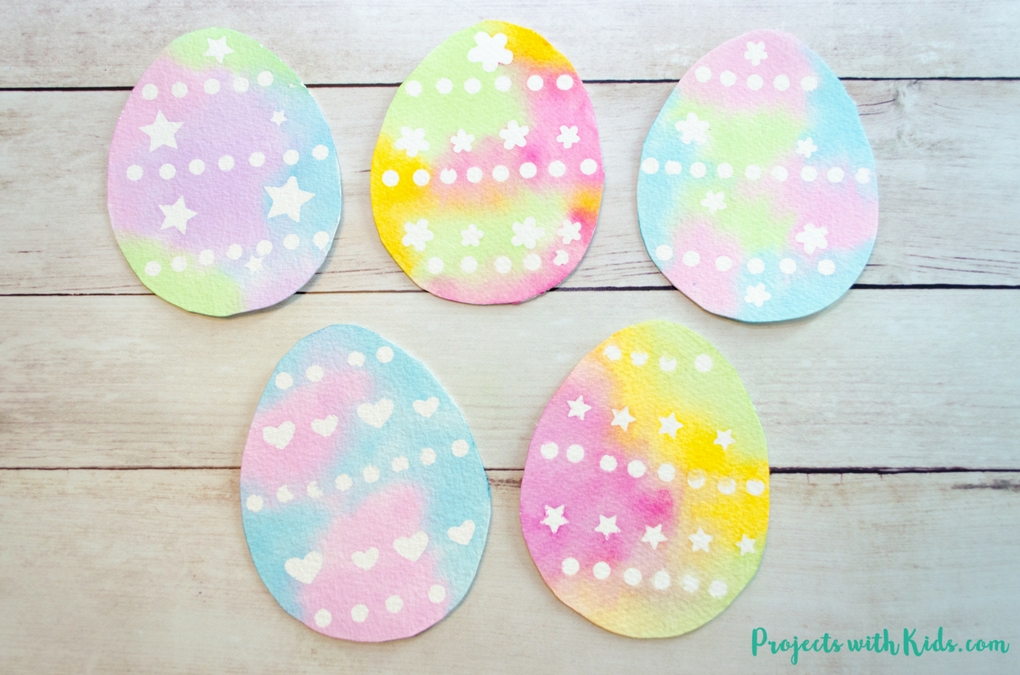 1020x675 Create Simple Watercolor Easter Egg Art With Stickers Projects - Egg Watercolor