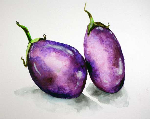 614x490 Atcsforall - Eggplant Watercolor
