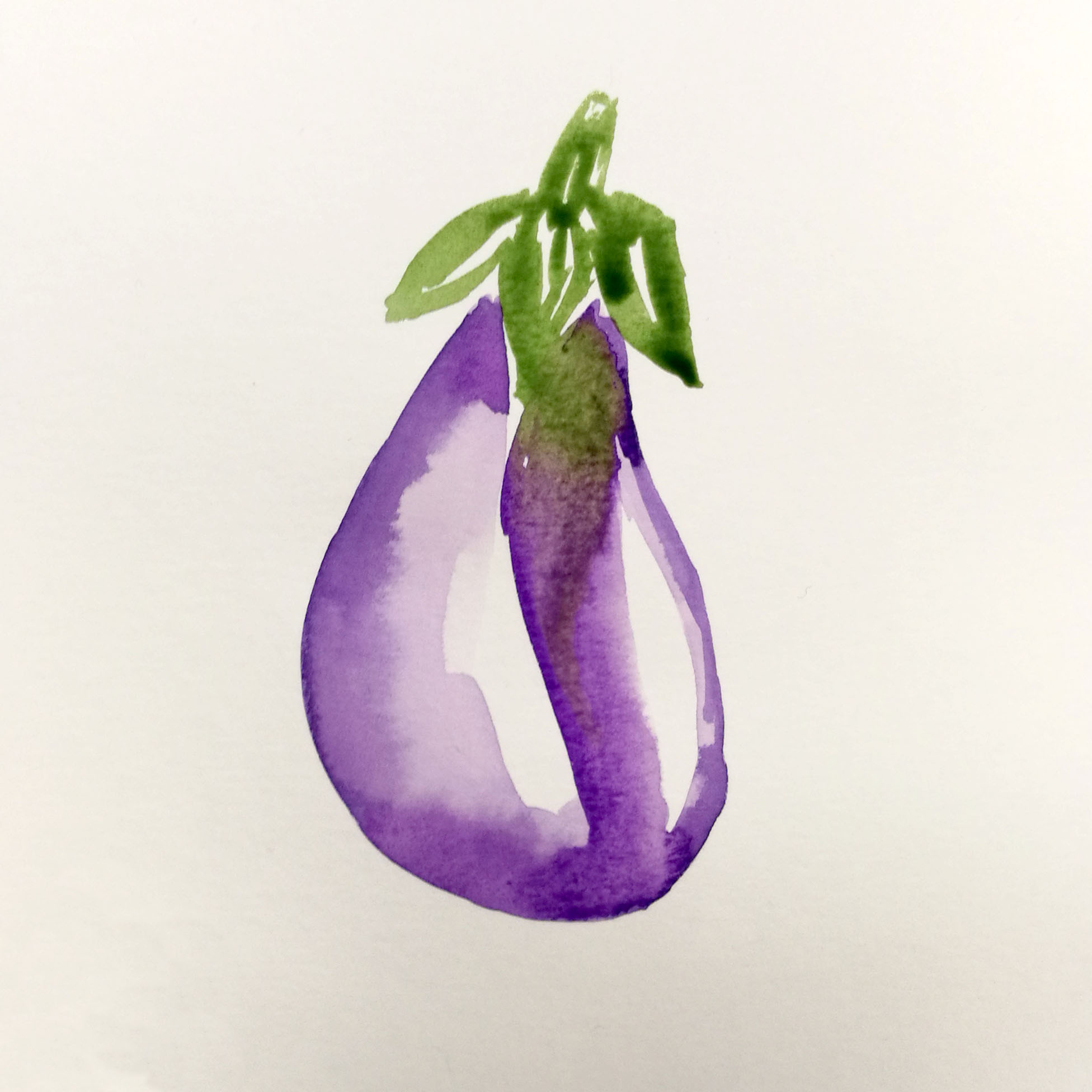 1952x1952 How To Paint Eggplants Things Unseen Designs - Eggplant Watercolor