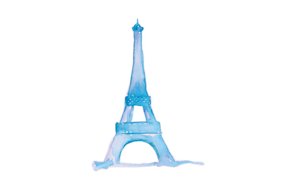 580x386 Watercolor Eiffel Tower Svg Cut File By Creative Fabrica Crafts - Eiffel Tower Watercolor
