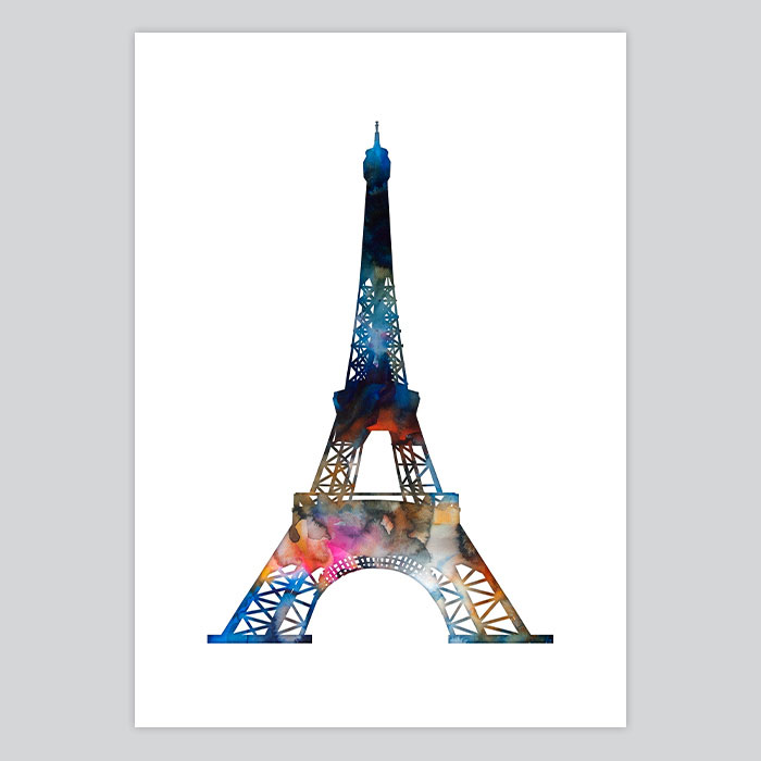 700x700 Watercolor Print Eiffel Tower - Eiffel Tower Watercolor