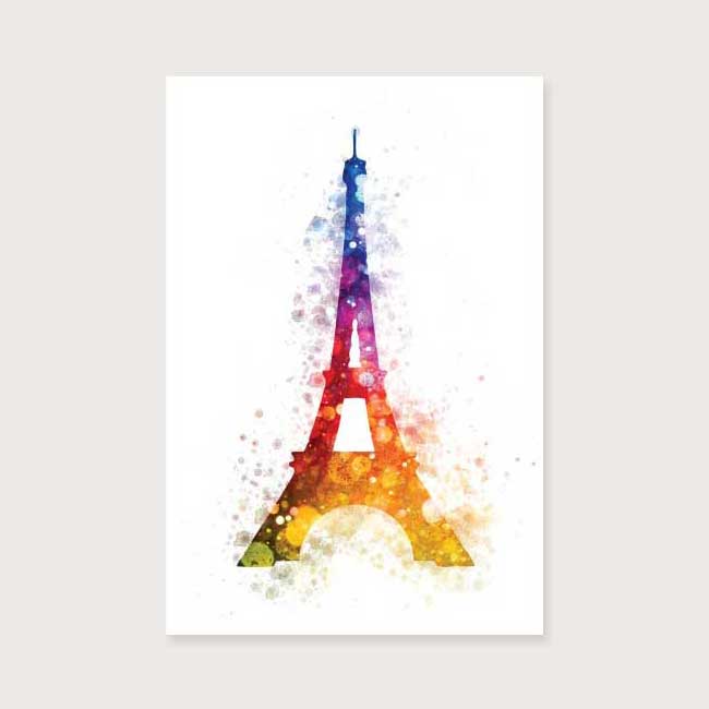 650x650 Buy Eiffel Tower Watercolor Art Posters - Eiffel Tower Watercolor